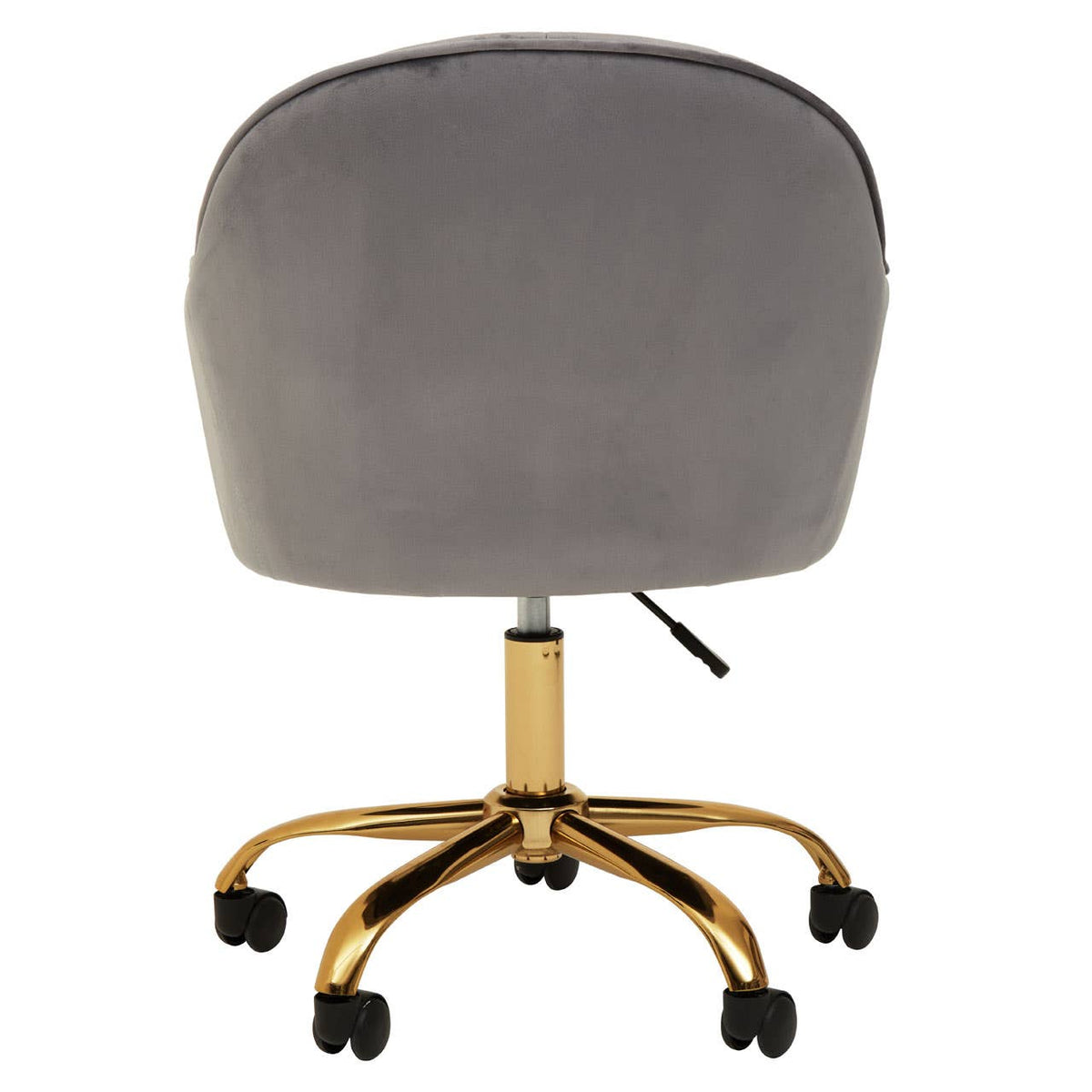 Brent Grey Velvet And Gold Base Home Office Chair.