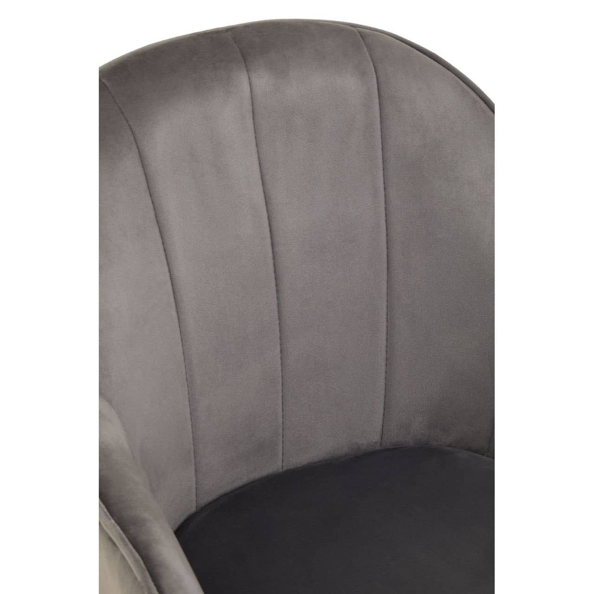 Brent Grey Velvet And Gold Base Home Office Chair.