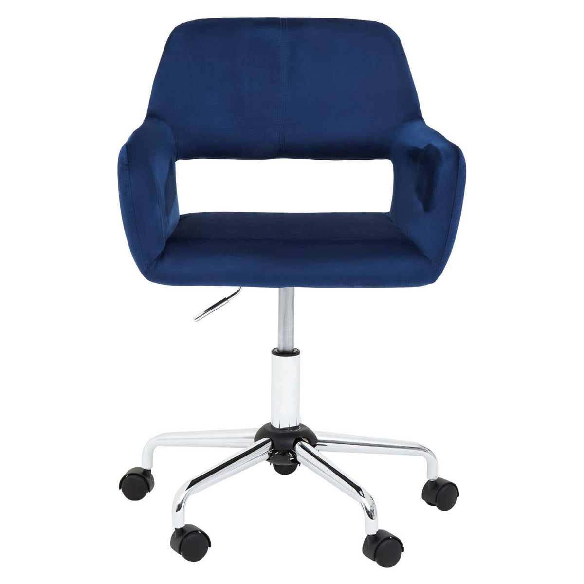 Brent Navy Velvet And Chrome Base Home Office Chair.