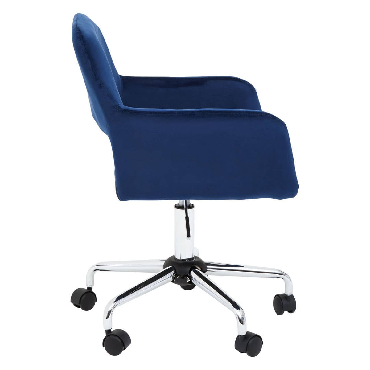 Brent Navy Velvet And Chrome Base Home Office Chair.