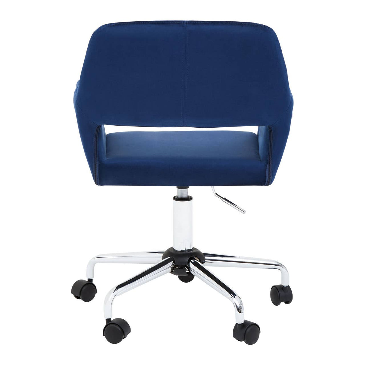 Brent Navy Velvet And Chrome Base Home Office Chair.
