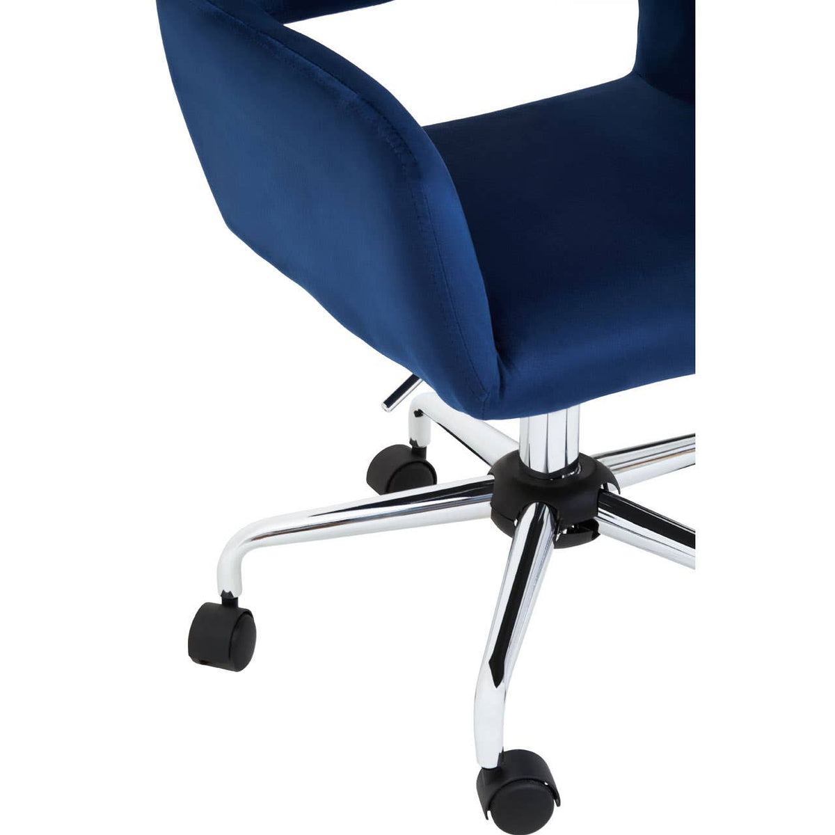 Brent Navy Velvet And Chrome Base Home Office Chair.