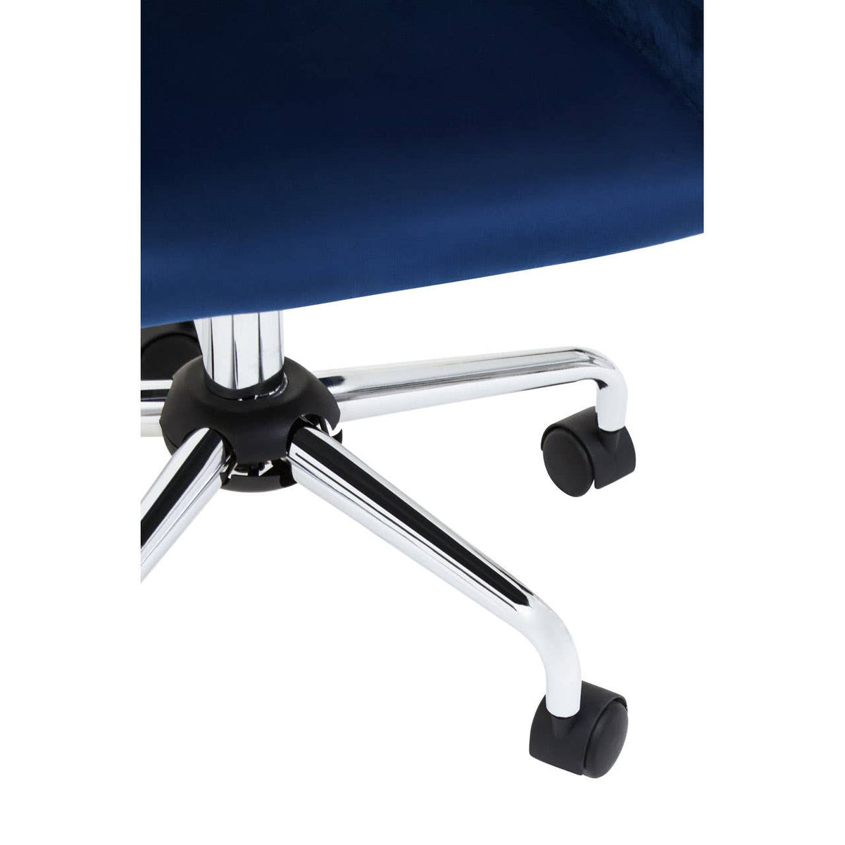 Brent Navy Velvet And Chrome Base Home Office Chair.