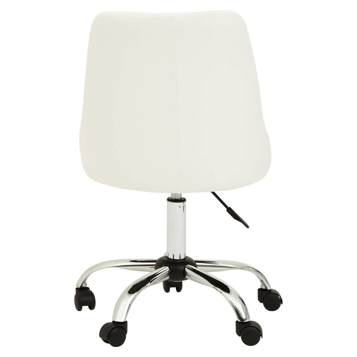 Brent Off-White Leather Effect Home Office Chair.