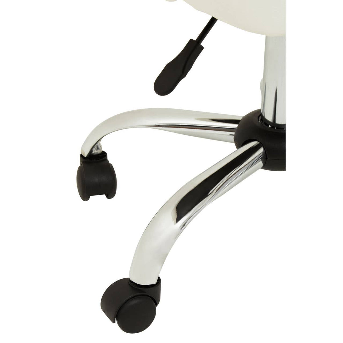 Brent Off-White Leather Effect Home Office Chair.