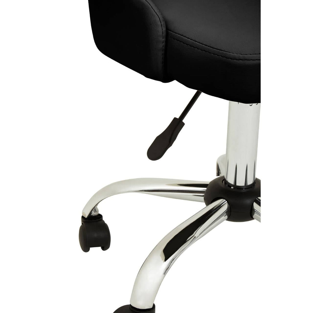 Brent Ribbed Black And Chrome Home Office Chair.