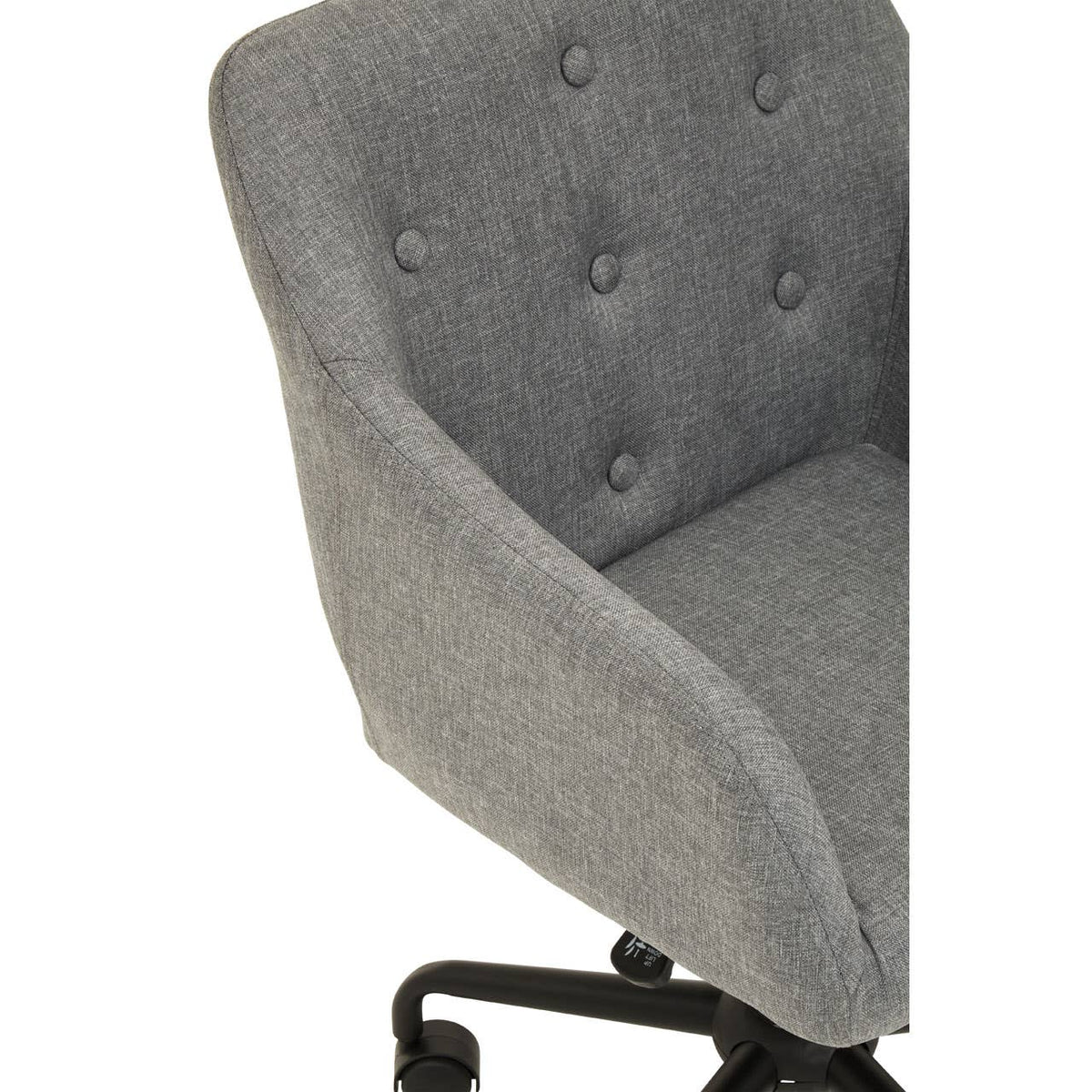 Brent Tufted Grey And Black Home Office Chair.