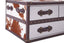 Brown/White Genuine Cowhide Coffee Table.