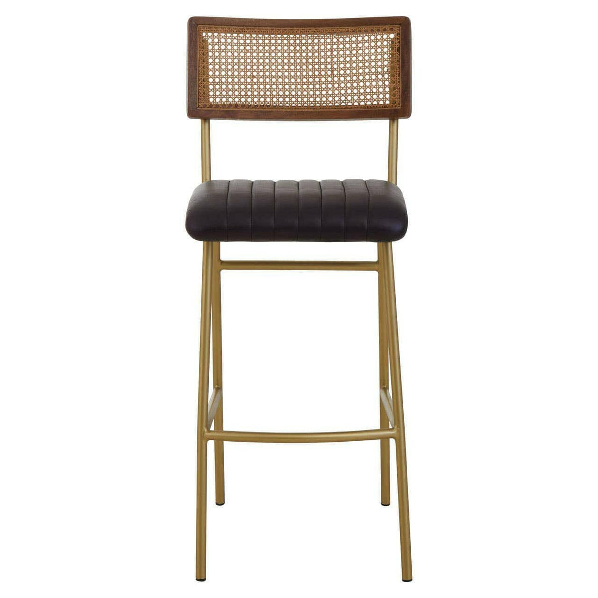 Buffalo Black Leather Bar Chair.