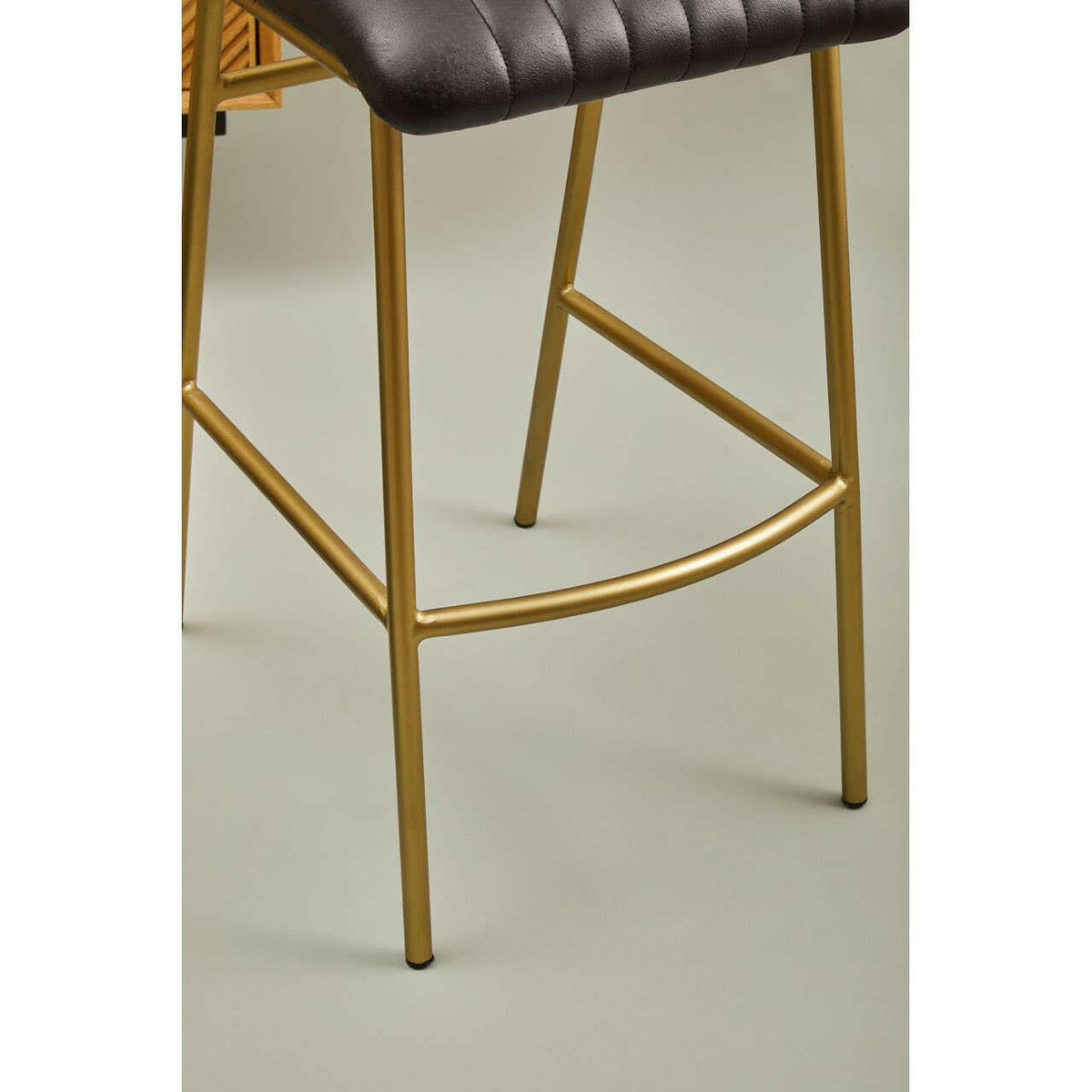 Buffalo Black Leather Bar Chair.