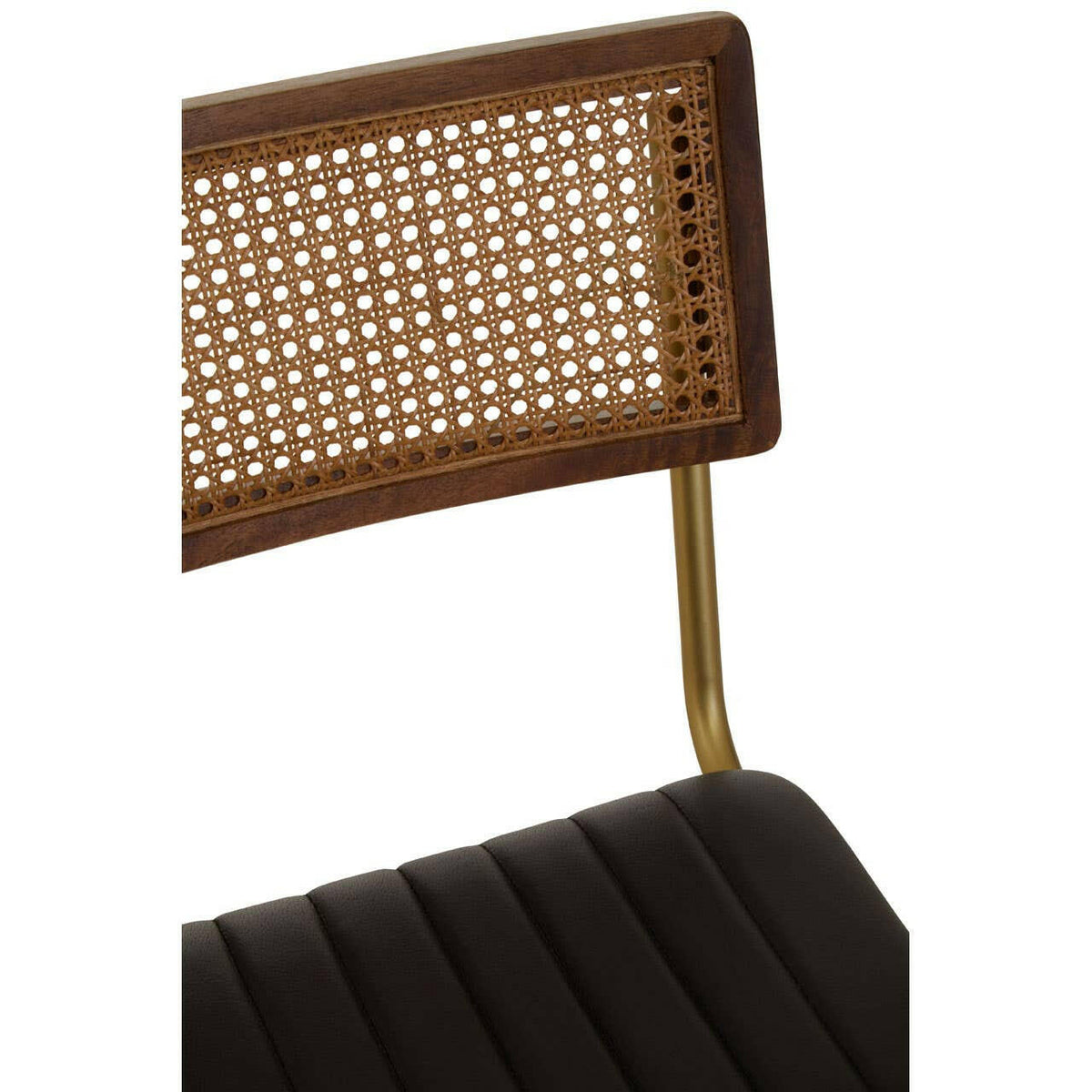 Buffalo Black Leather Bar Chair.