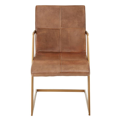 Noosa & Co. Living Buffalo Brown Leather And Iron Chair House of Isabella UK