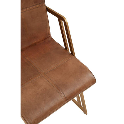 Noosa & Co. Living Buffalo Brown Leather And Iron Chair House of Isabella UK