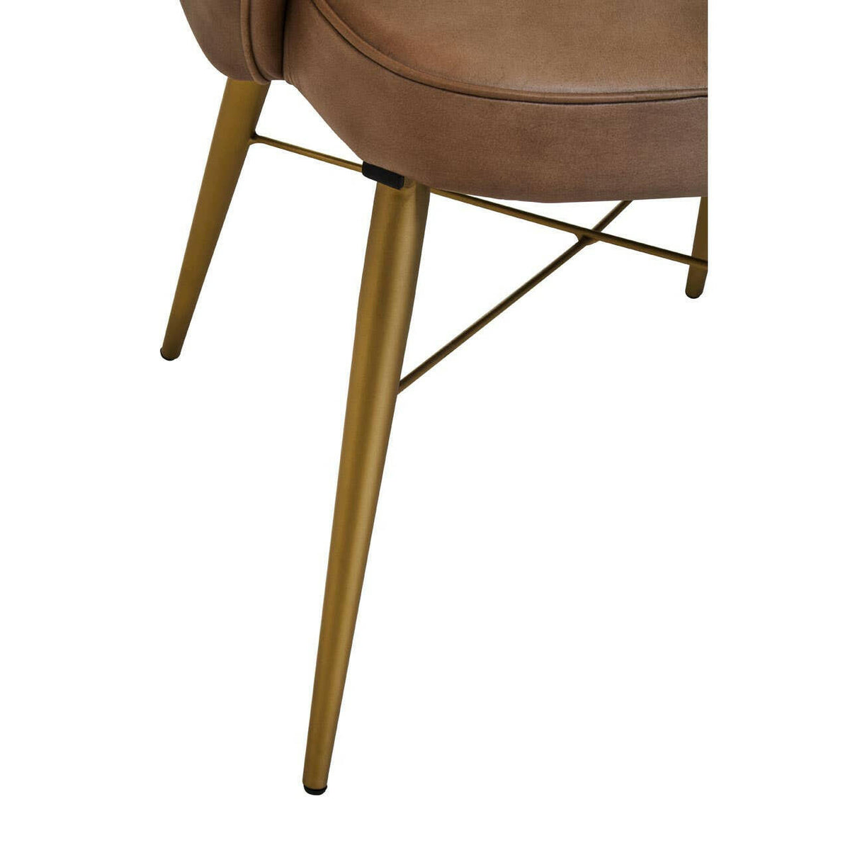 Buffalo Brown Leather Diamond Tufted Chair.