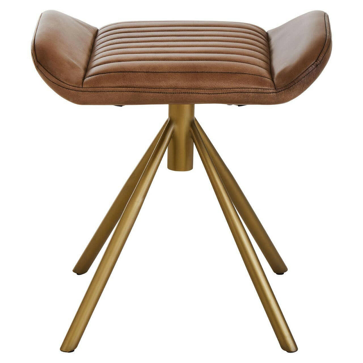 Buffalo Brown Leather Foot Stool.