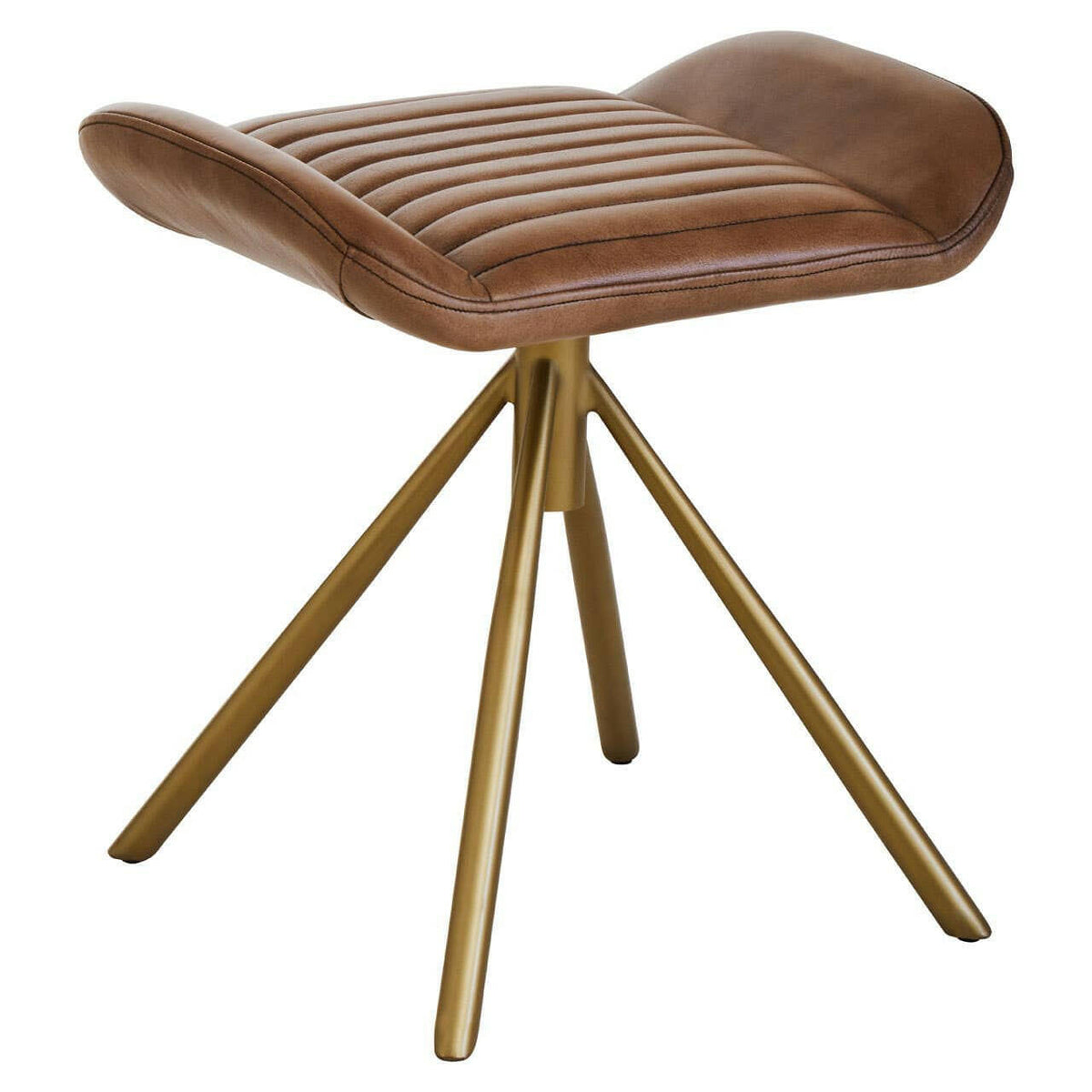 Buffalo Brown Leather Foot Stool.