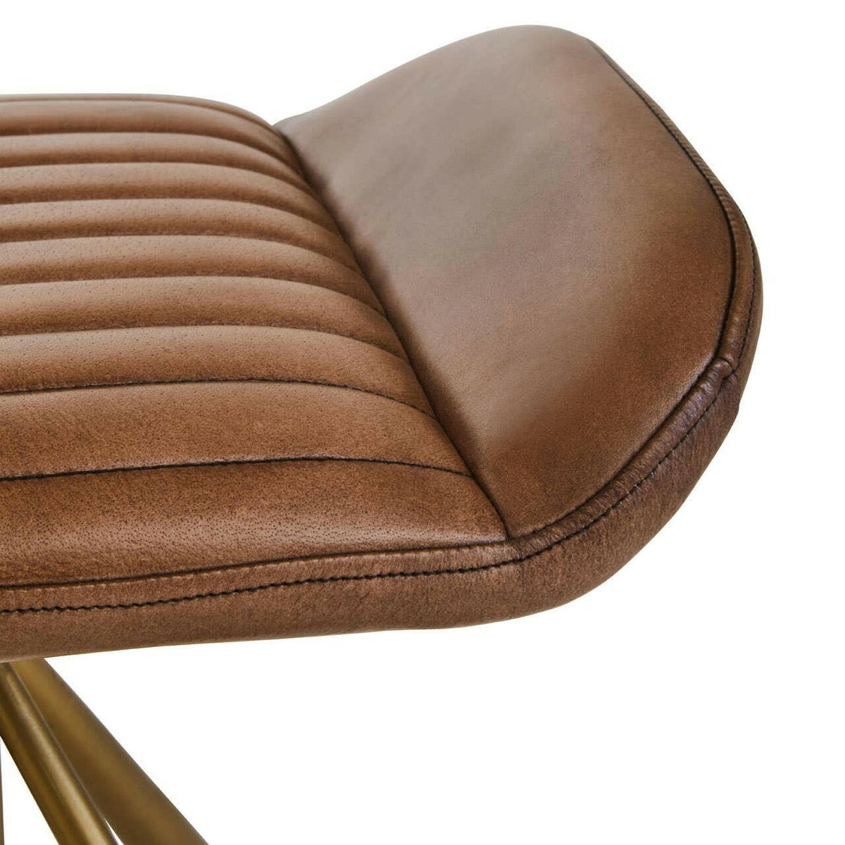 Buffalo Brown Leather Foot Stool.