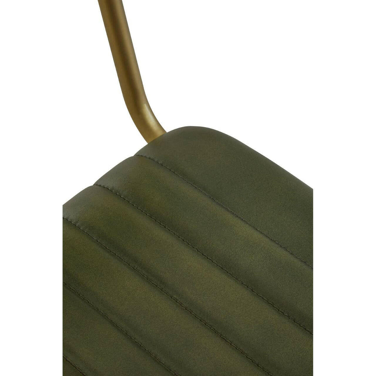 Buffalo Green Leather Angular Bar Chair.