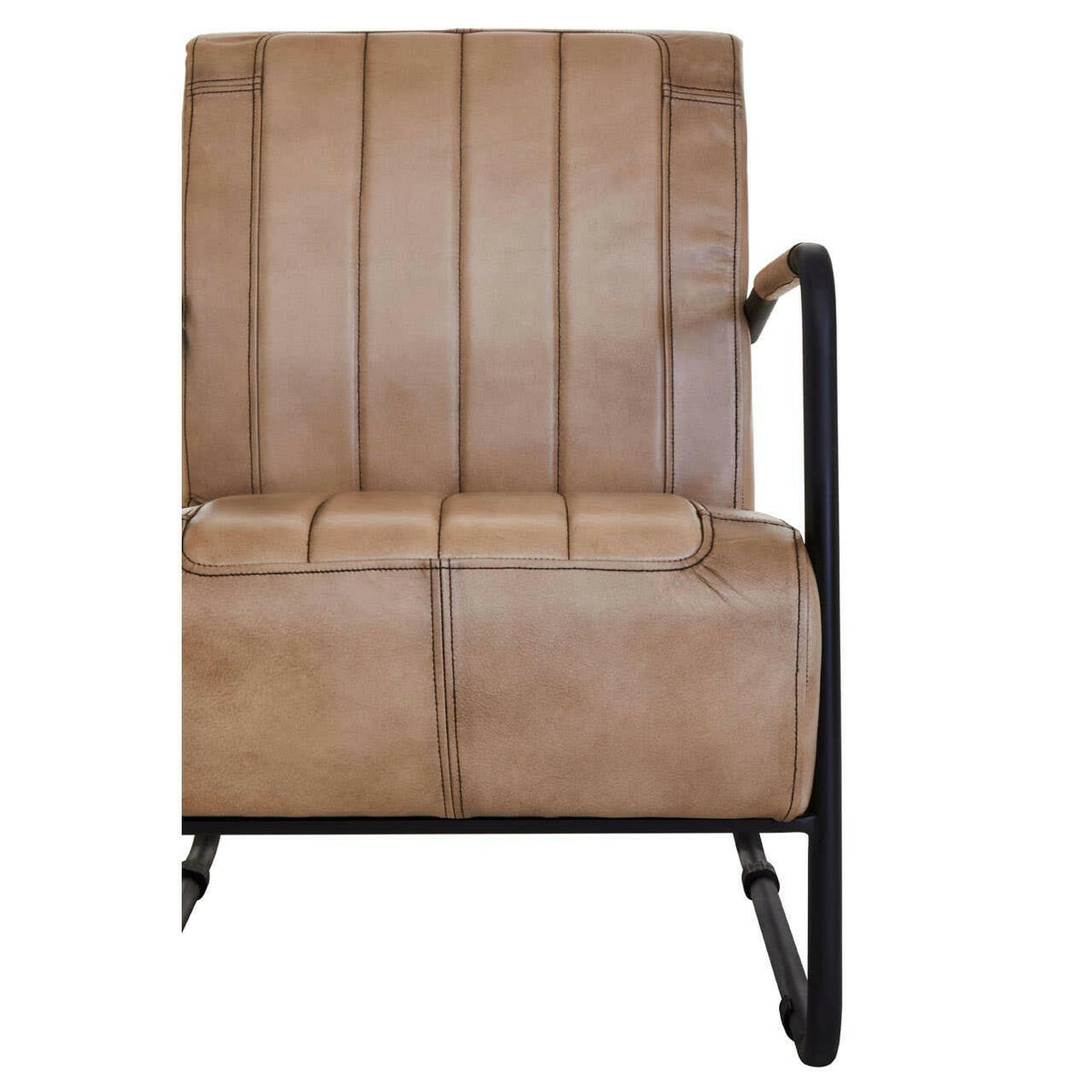 Buffalo Grey Leather Armchair.