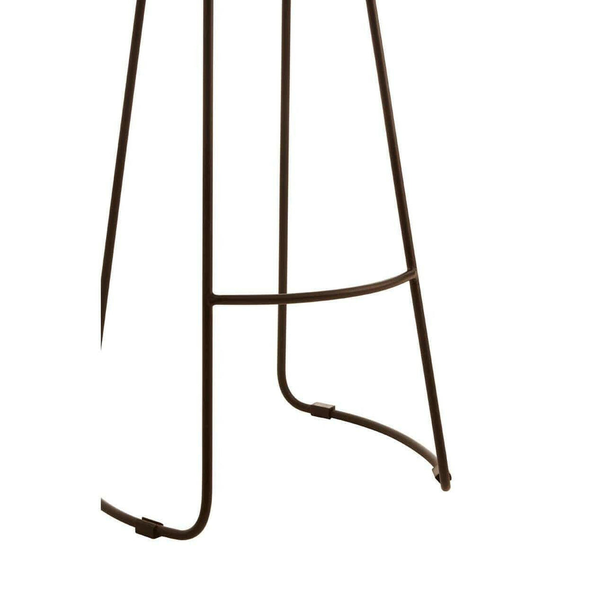 Buffalo Light Brown Leather / Iron Stool.