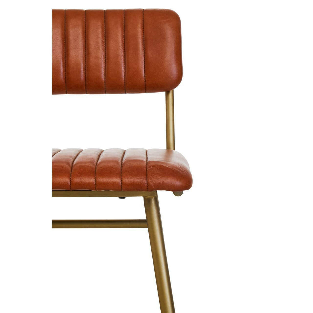 Buffalo Tan Leather Angular Bar Chair.