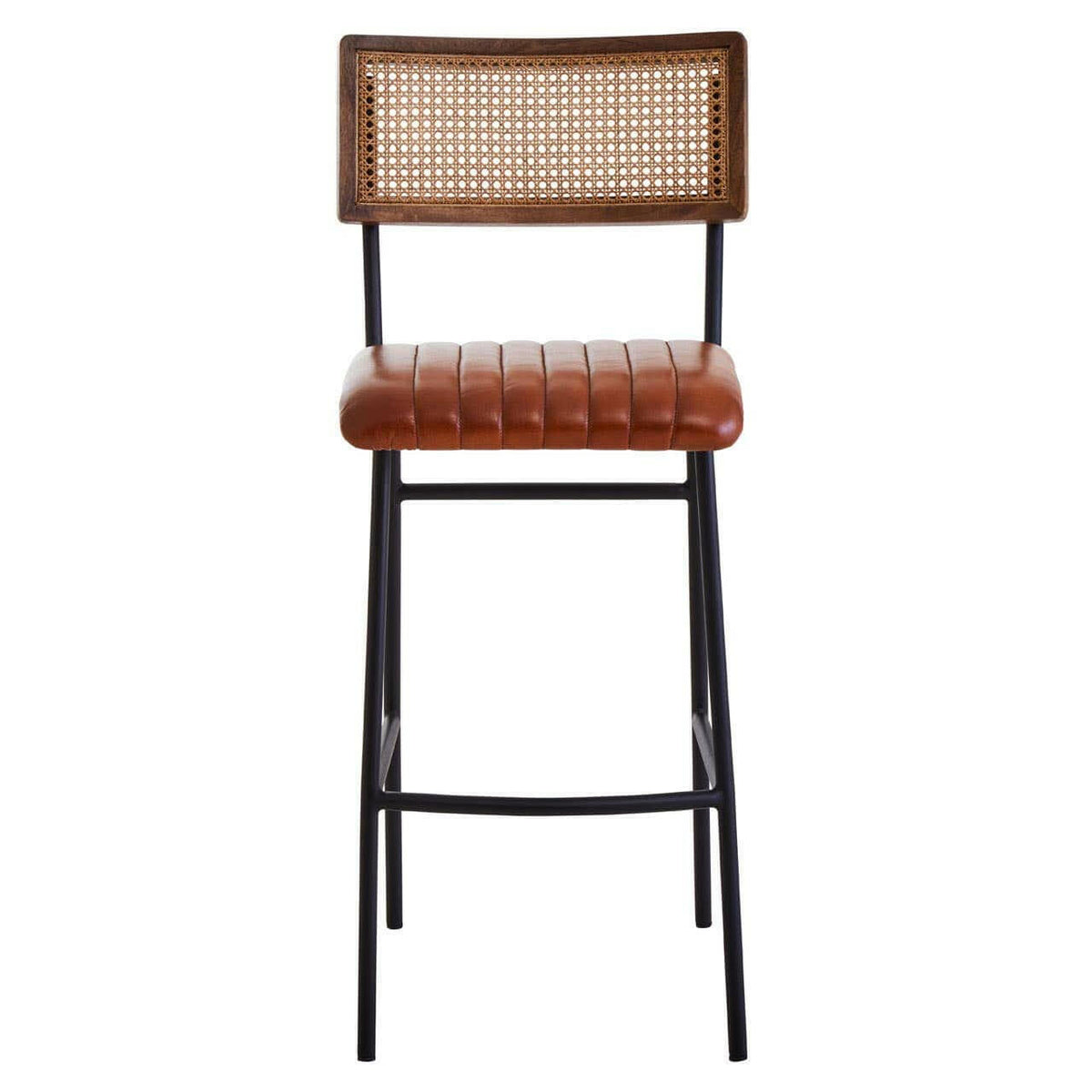 Buffalo Tan Leather Bar Chair.