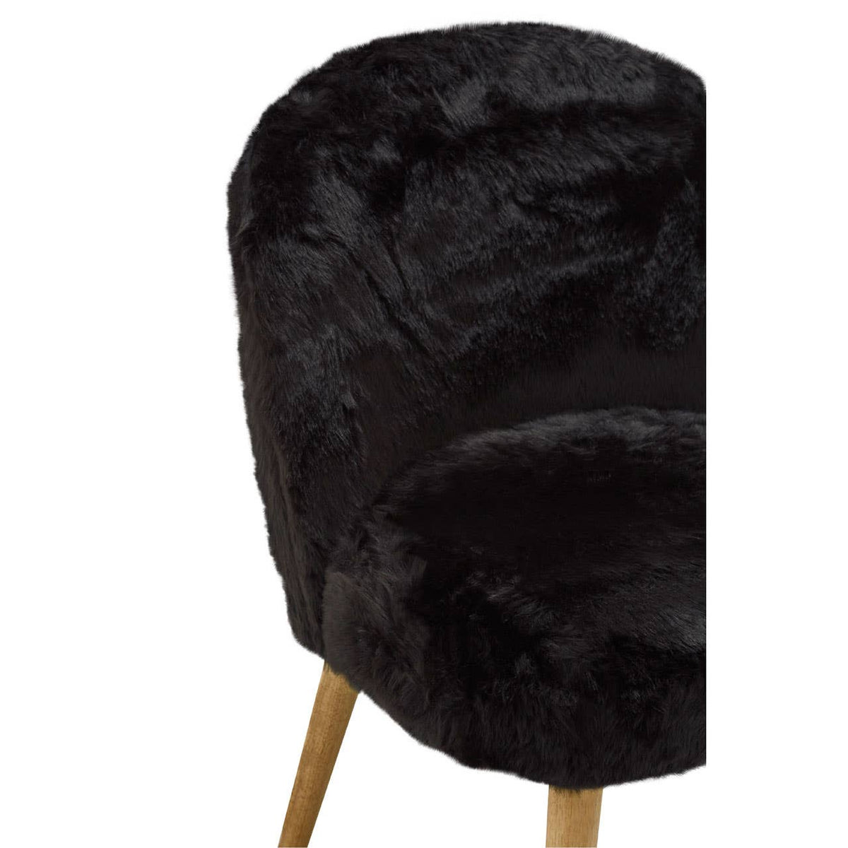 Cabaret Black Fur Effect Chair.