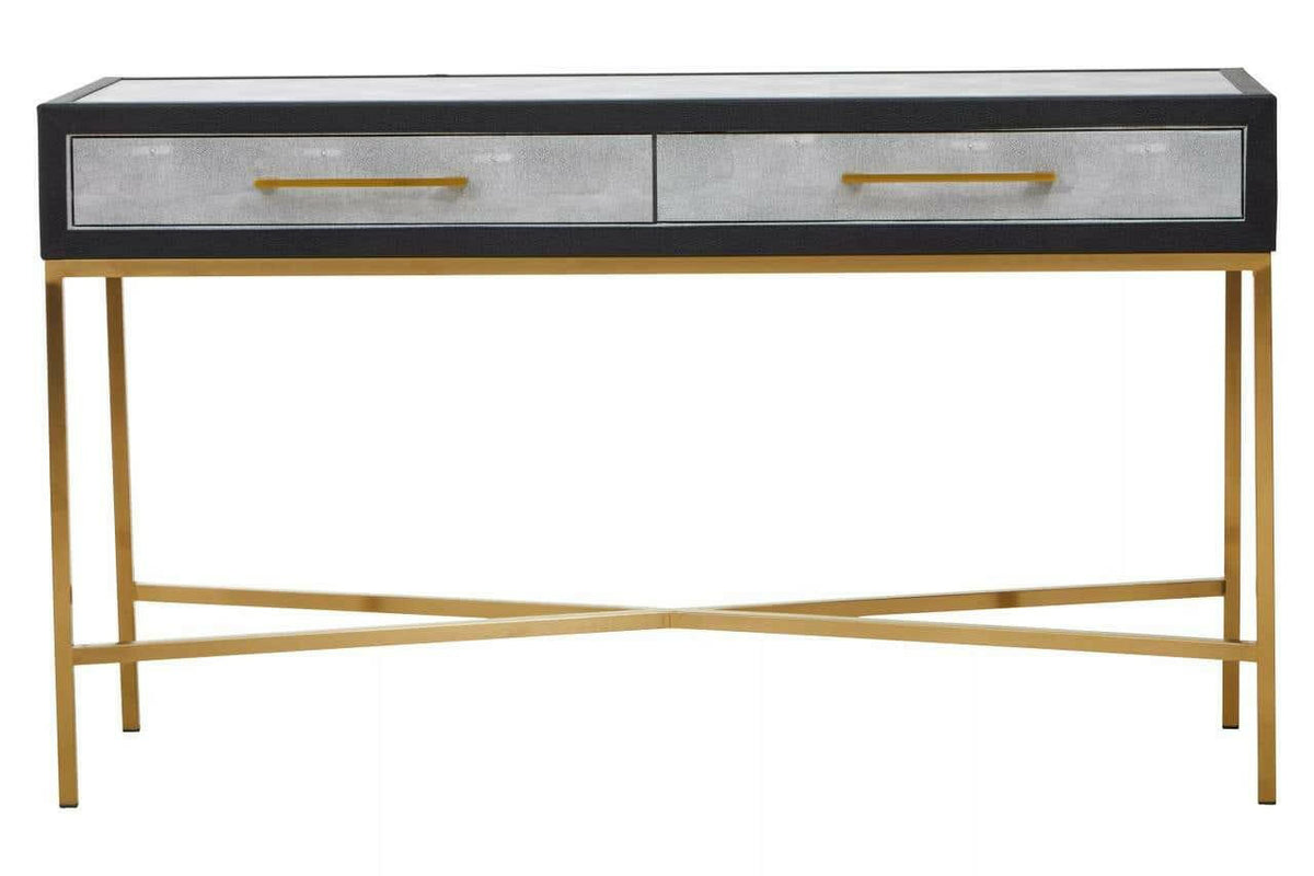 Cadiz Grey Shagreen Console Table.