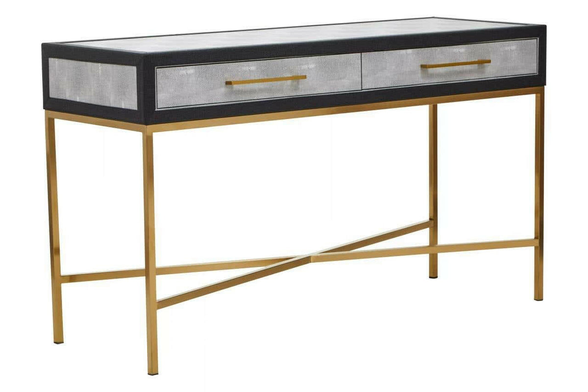Cadiz Grey Shagreen Console Table.