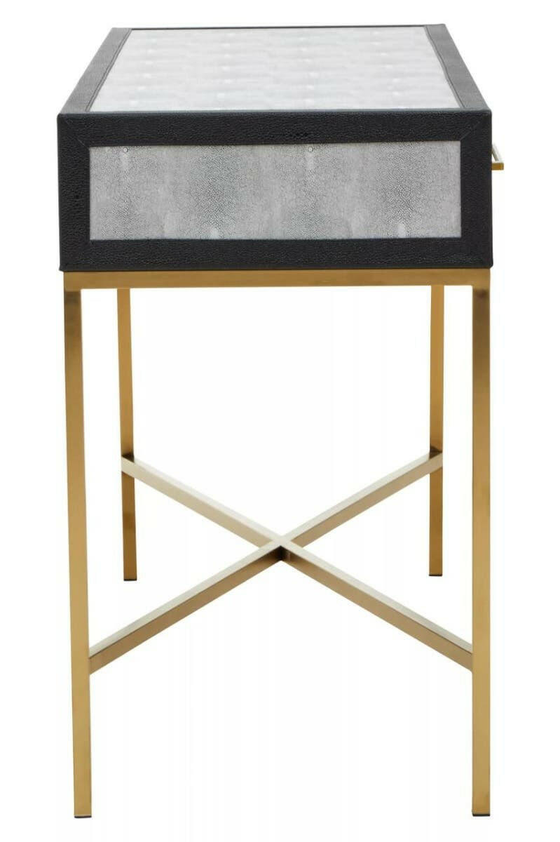 Cadiz Grey Shagreen Console Table.