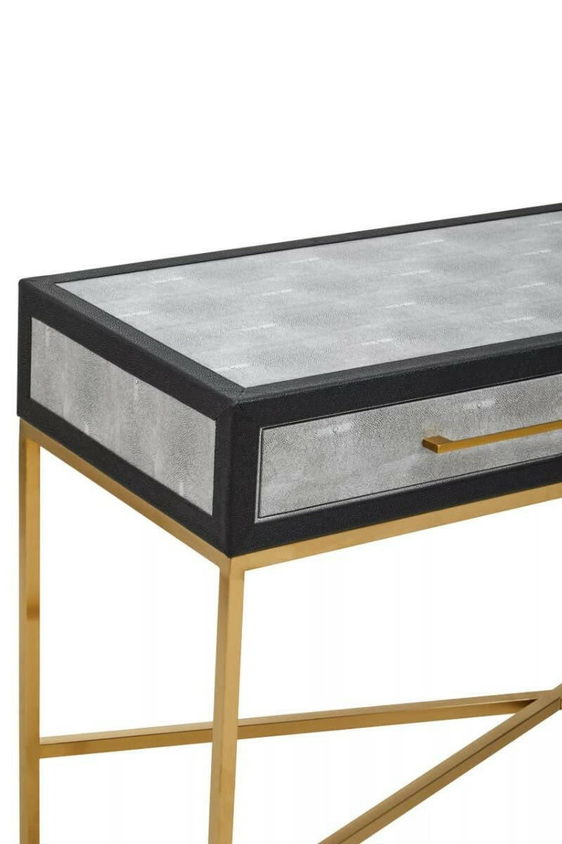 Cadiz Grey Shagreen Console Table.
