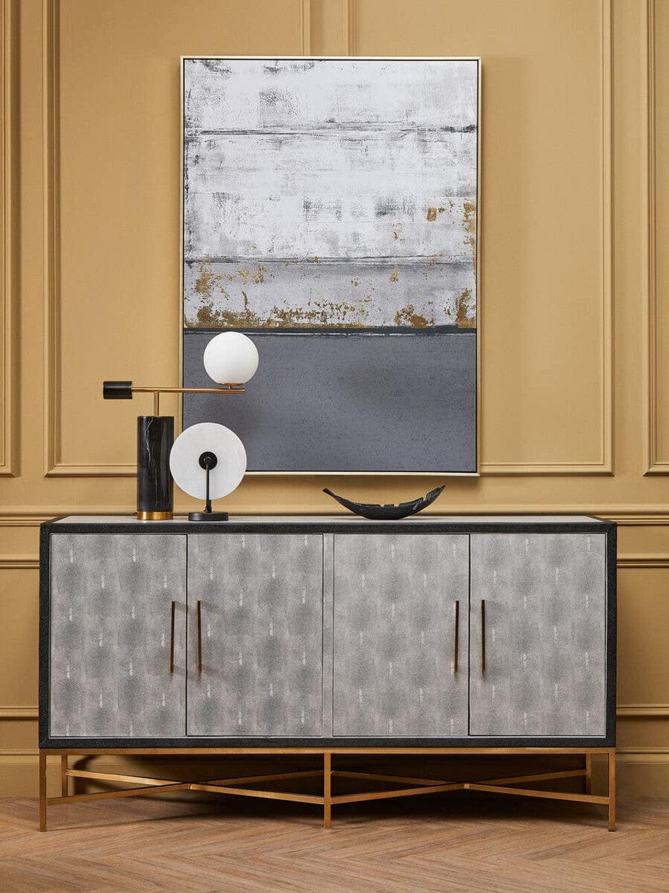 Noosa & Co. Living Cadiz Grey Shagreen Sideboard House of Isabella UK