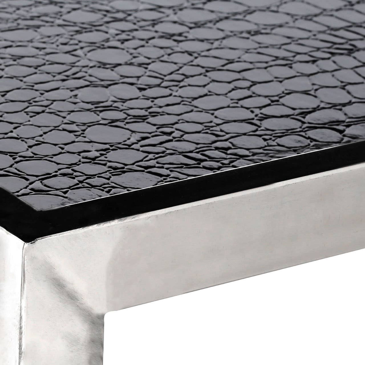 Carla Crocodile Leather Effect Coffee Table.