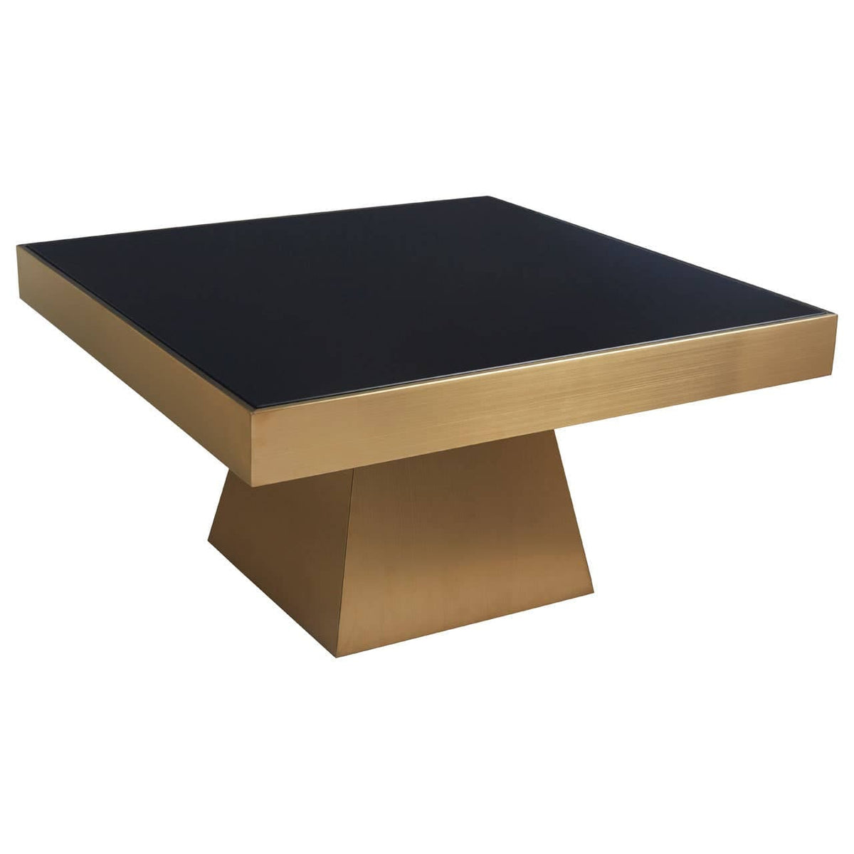 Carlox Square Gold Finish Coffee Table.