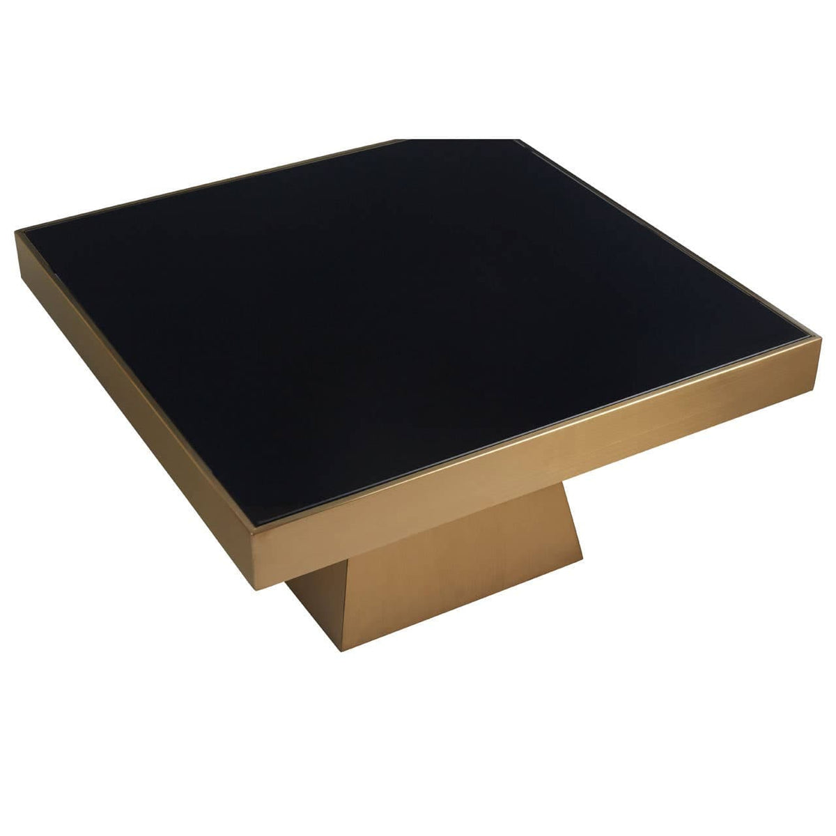 Carlox Square Gold Finish Coffee Table.