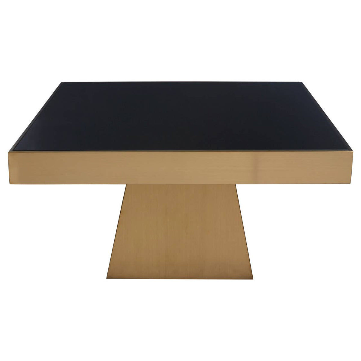 Carlox Square Gold Finish Coffee Table.