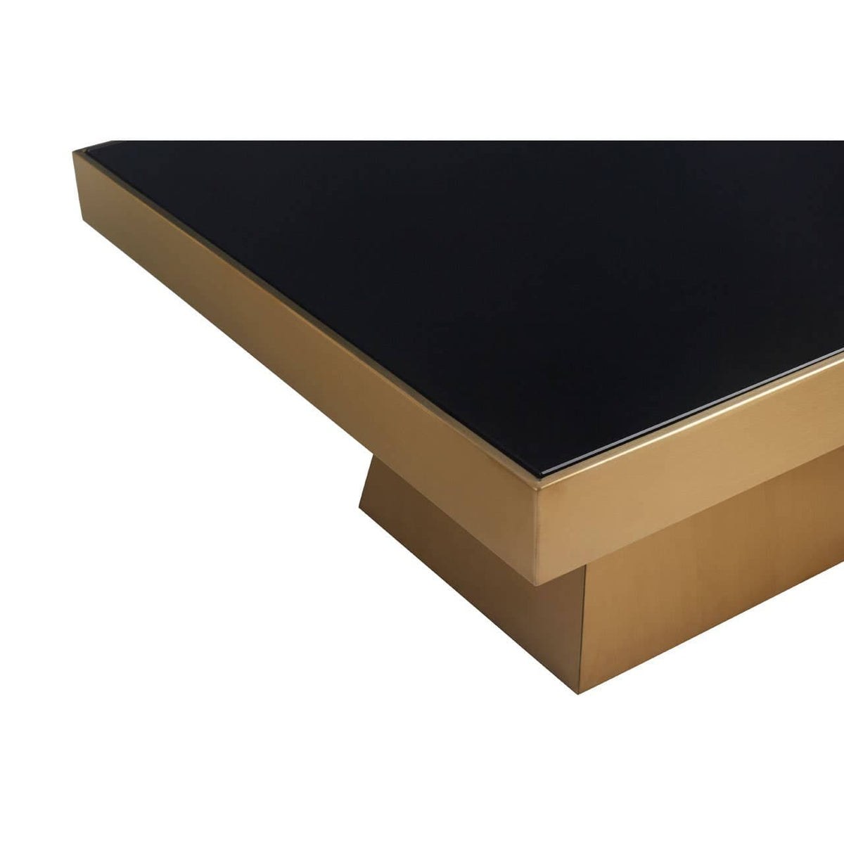 Carlox Square Gold Finish Coffee Table.
