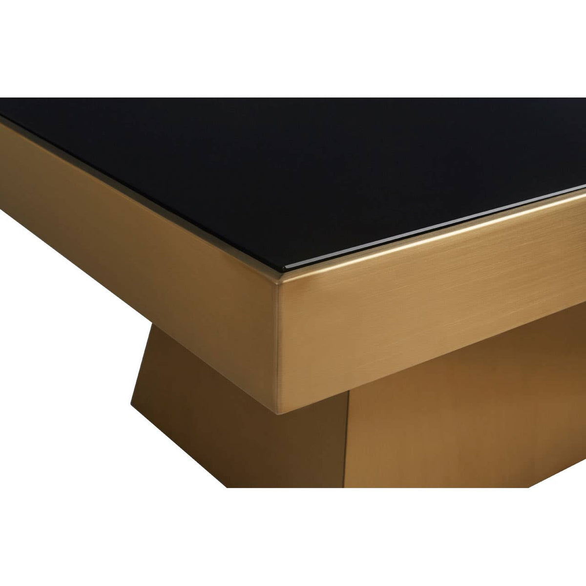 Carlox Square Gold Finish Coffee Table.
