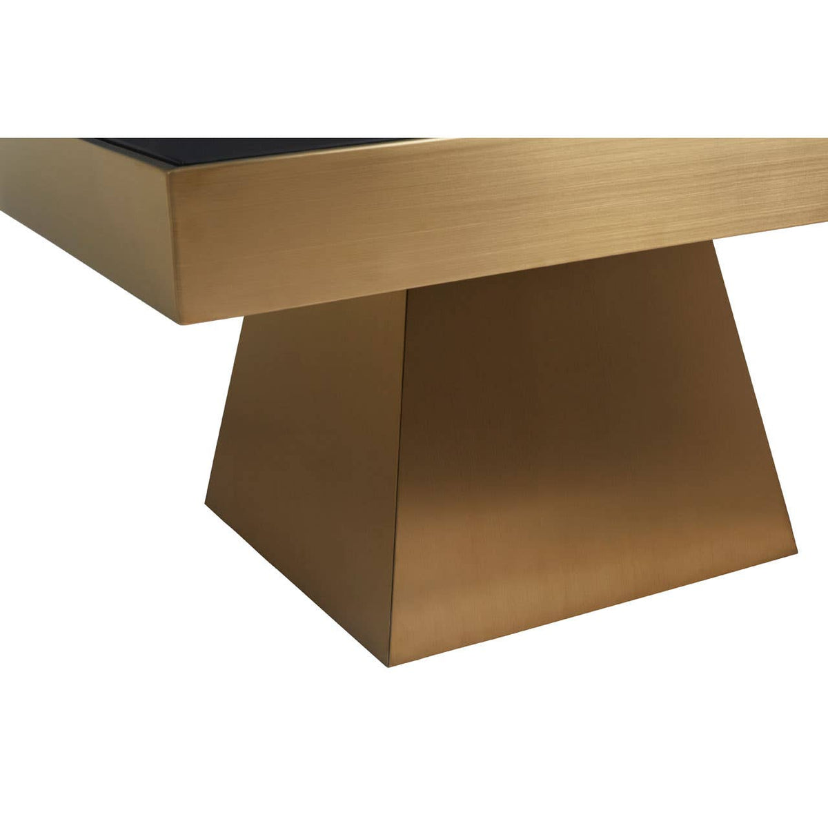 Carlox Square Gold Finish Coffee Table.