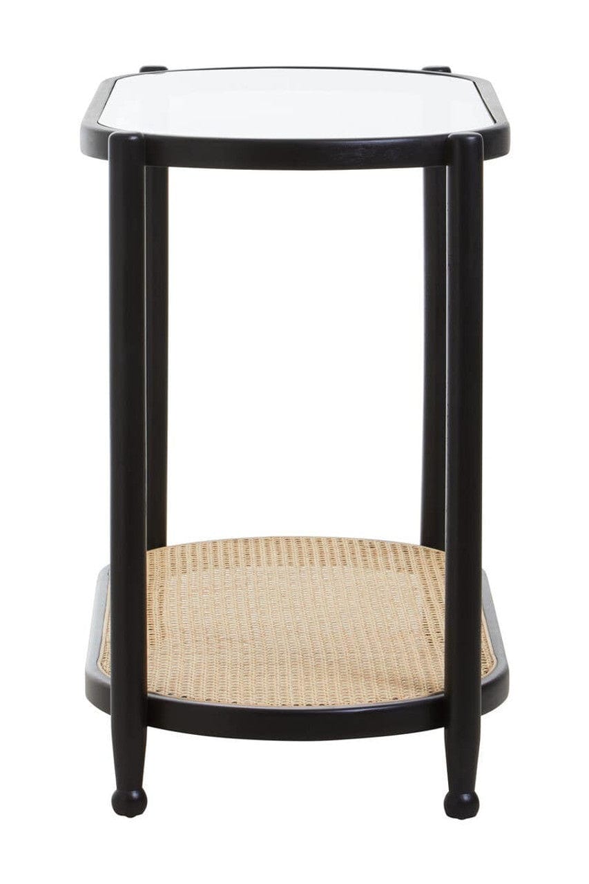 Noosa & Co. Living Cebu Rattan and Glass 2 Tier Console Table House of Isabella UK