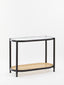 Noosa & Co. Living Cebu Rattan and Glass 2 Tier Console Table House of Isabella UK