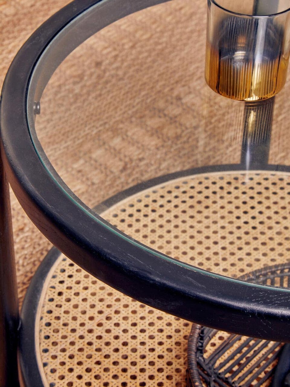 Noosa & Co. Living Cebu Rattan and Glass Coffee Table House of Isabella UK