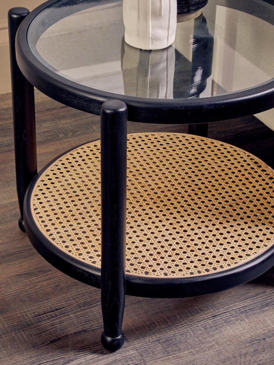 Noosa & Co. Living Cebu Rattan and Glass Side Table House of Isabella UK