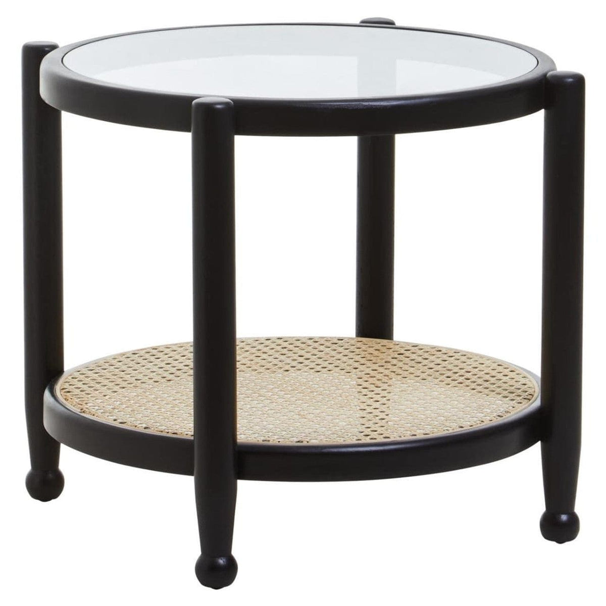 Noosa & Co. Living Cebu Rattan and Glass Side Table House of Isabella UK