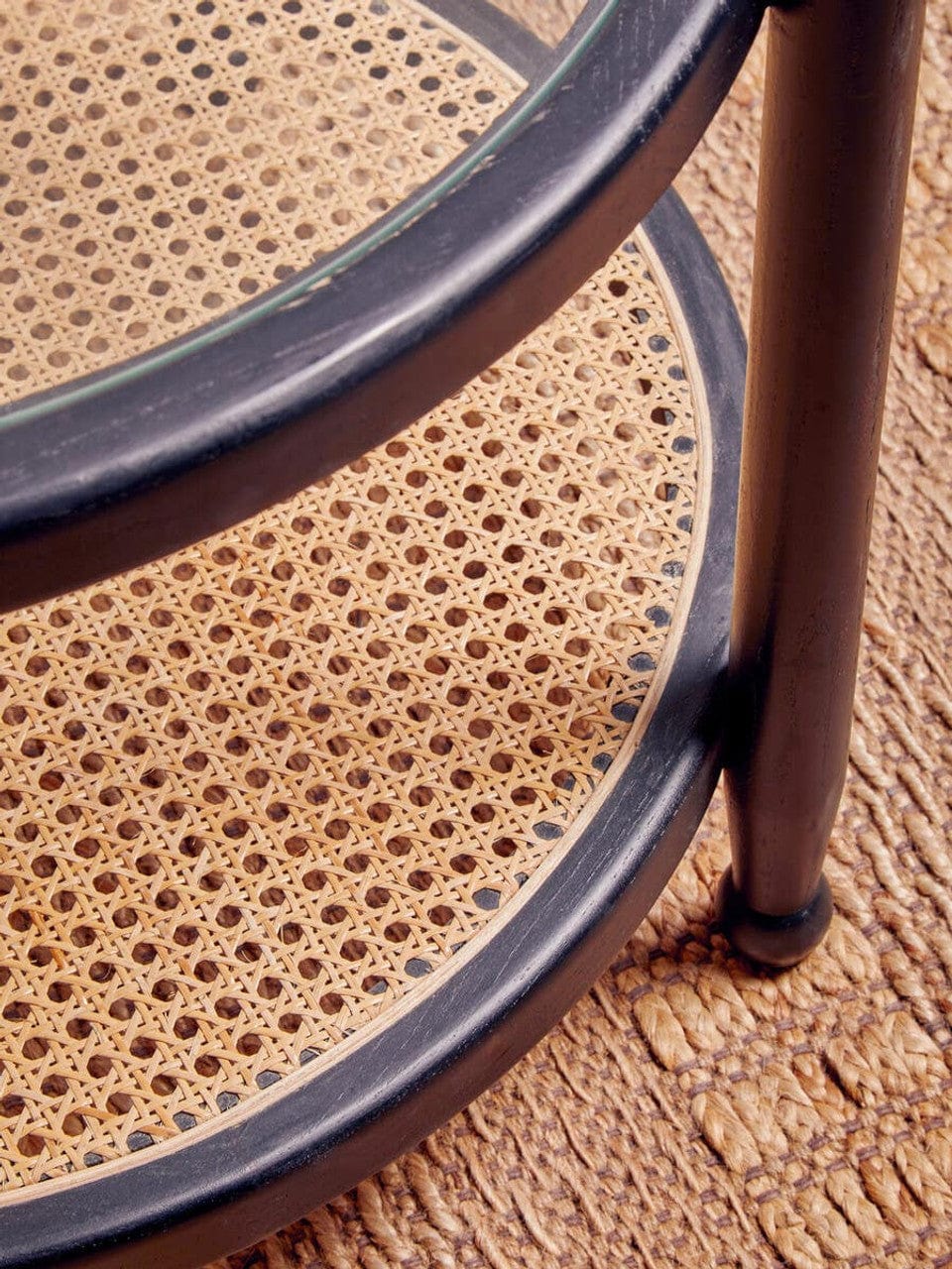 Noosa & Co. Living Cebu Rattan and Glass Side Table House of Isabella UK