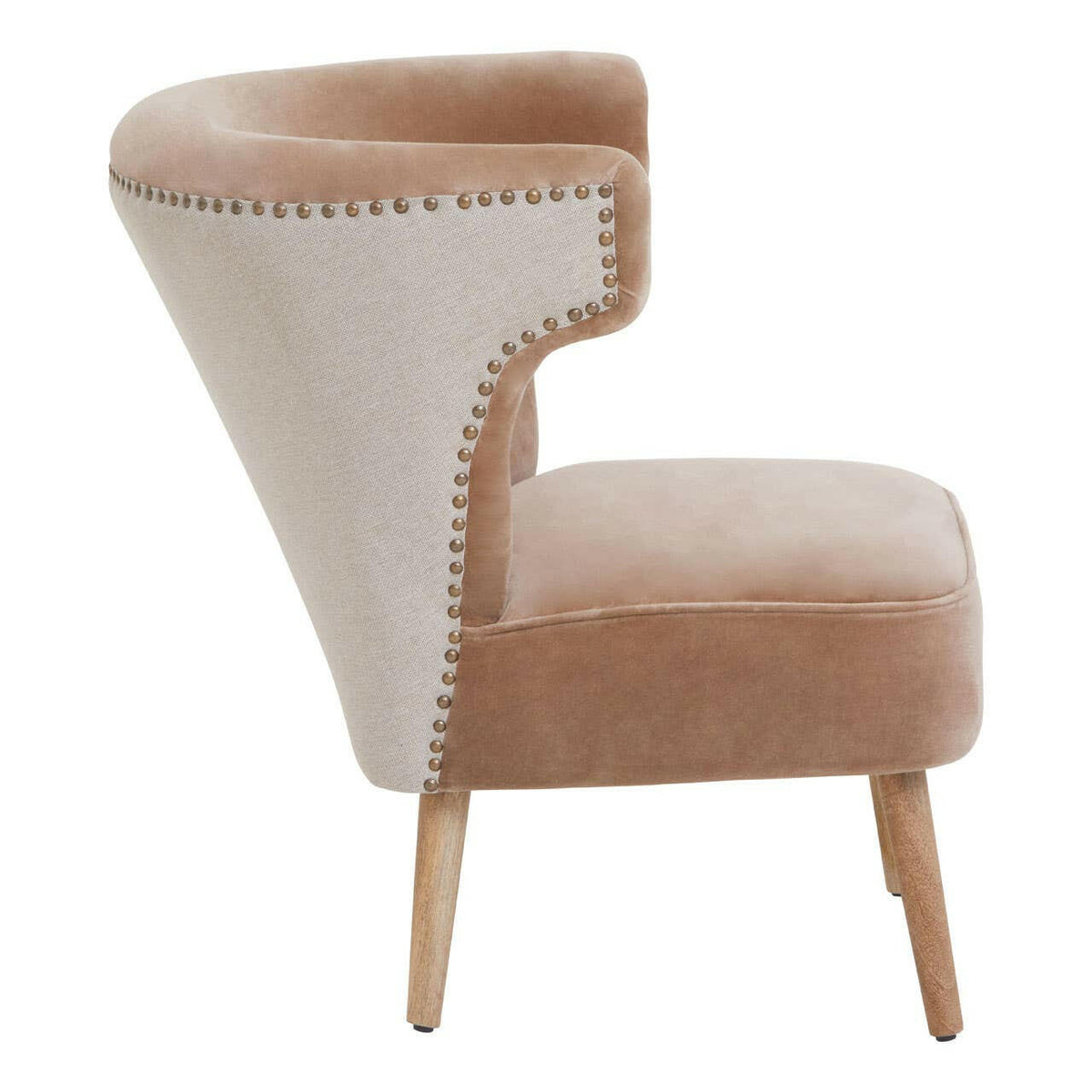 Cefena Brown Linen Chair.