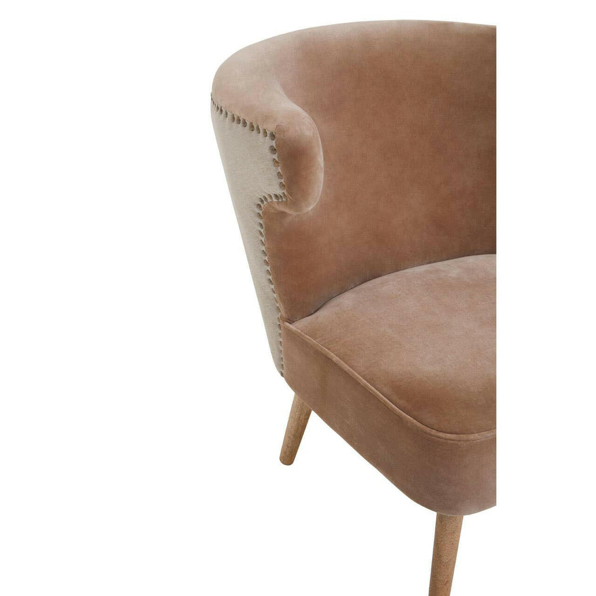 Cefena Brown Linen Chair.