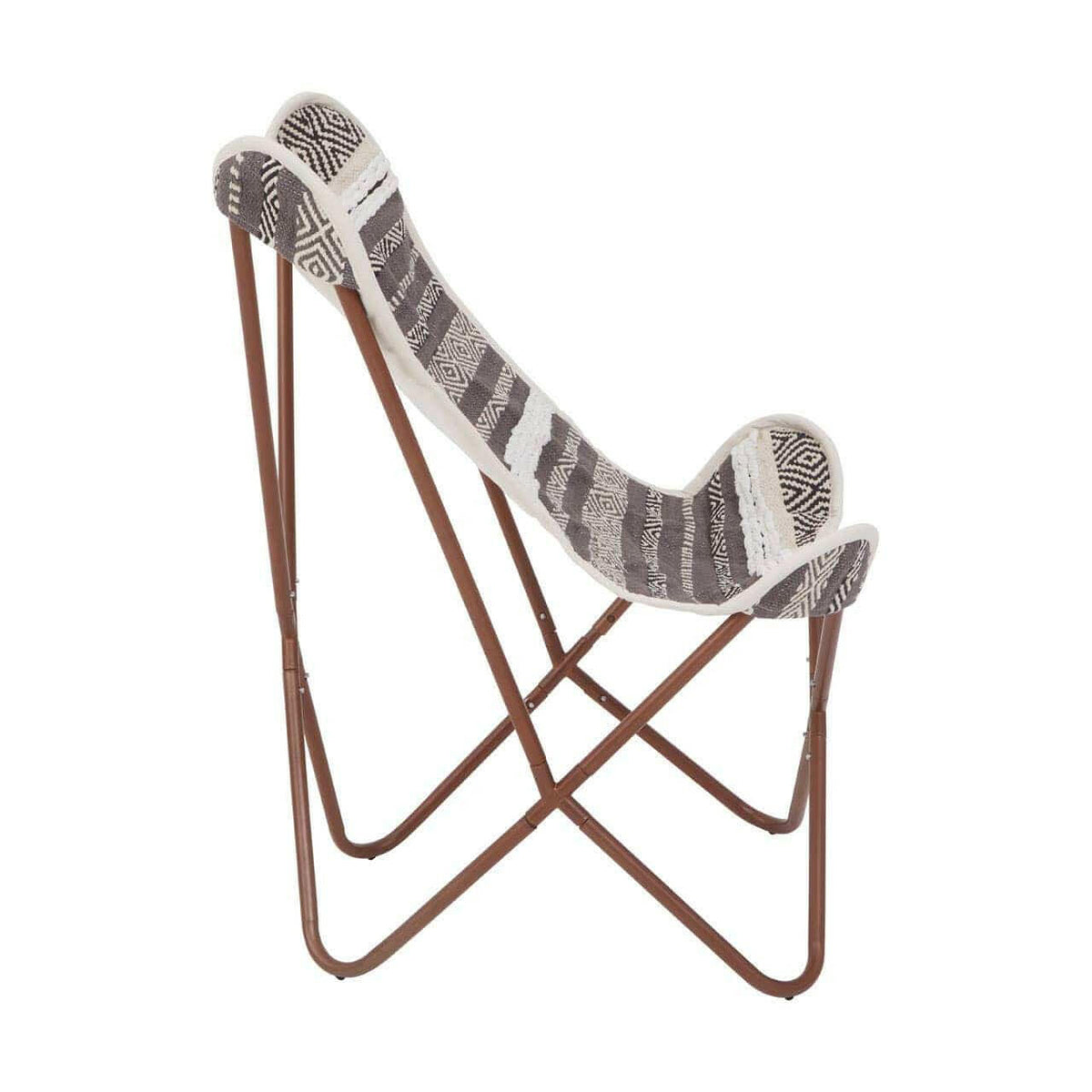 Cefena Grey And White Butterfly Chair.