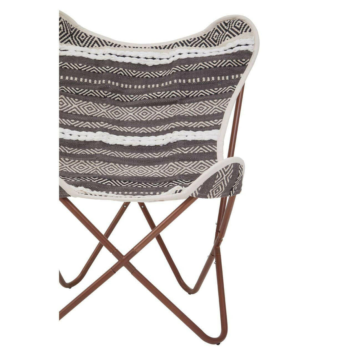 Cefena Grey And White Butterfly Chair.