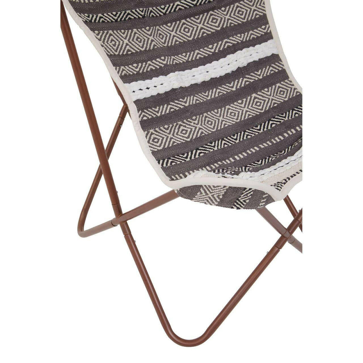 Cefena Grey And White Butterfly Chair.